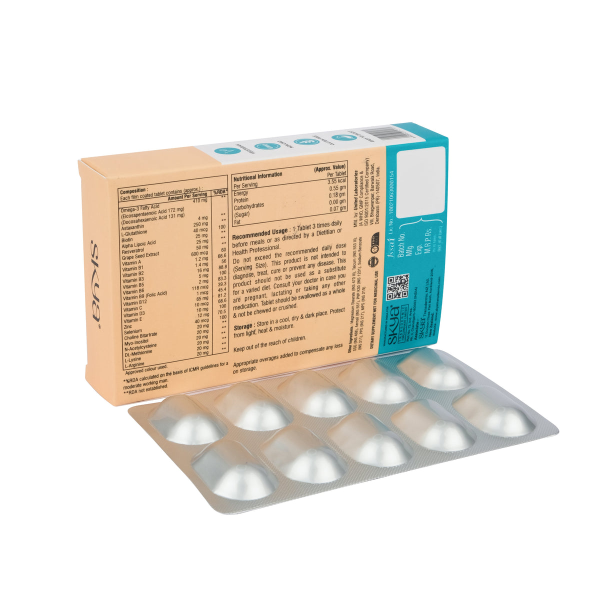 AMVEL Tablete complexe pentru luminozitatea pielii 30 buc