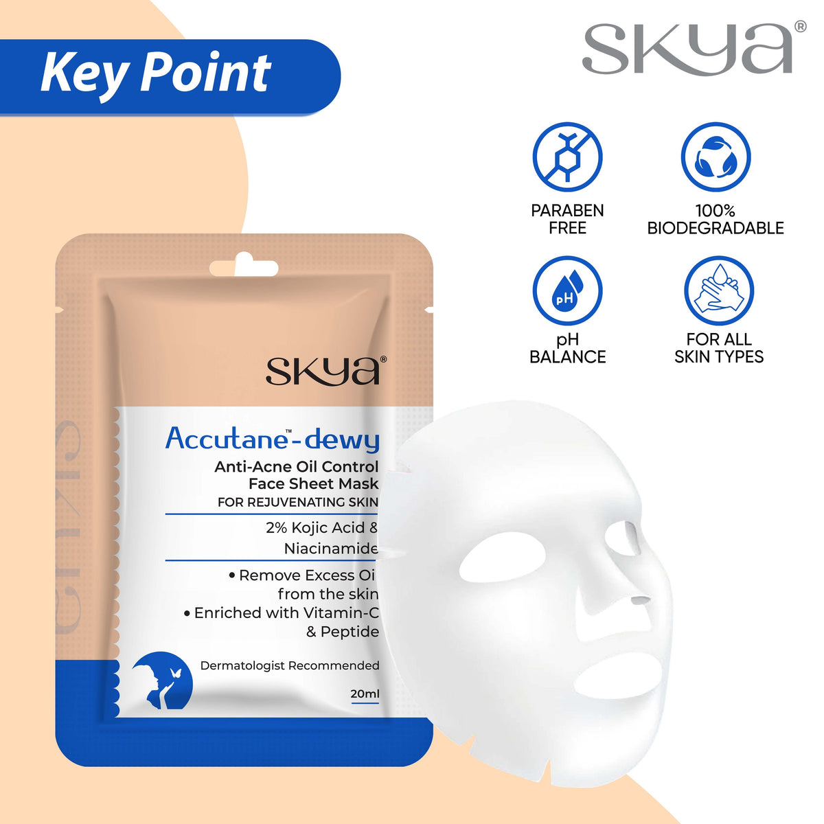ACCUTANE DEWY Mască anti-acne 20 ml